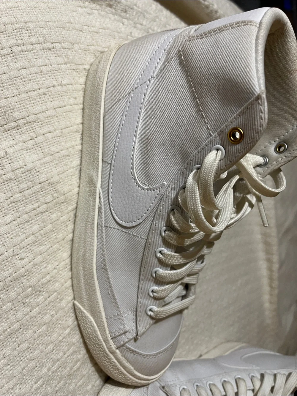 Nike Women’s Blazer Mid Canvas High-Top Sneakers - White